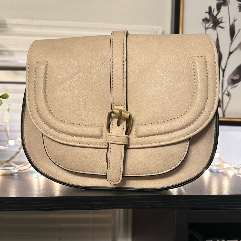 Elegant Cream Crossbody Bag
